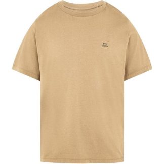 CP COMPANY Basic Logo T-Shirt Men Regular Fit T-Shirts M Desert 317 for sale