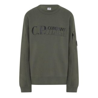 CP COMPANY Boy'S Double Logo Sweatshirt Kids Thyme 669  for sale