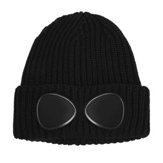 CP COMPANY Boy'S Goggle Beanie Unisex Beanies Black 999 for sale