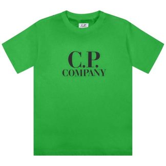 CP COMPANY Boy'S Goggle Logo T Shirt Kids Regular Fit T-Shirts Clas Grn 30354 for sale