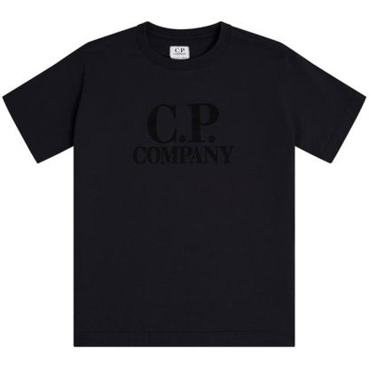 CP COMPANY Boy'S Goggle Logo T Shirt Kids Regular Fit T-Shirts Navy 41150 for sale