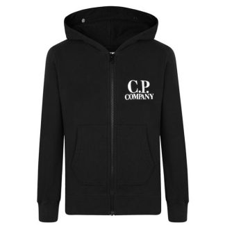 CP COMPANY Boy'S Goggle Zip Hoodie Kids Zip Hoodies Black 999 for sale