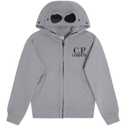 CP COMPANY Boy'S Goggle Zip Hoodie Kids Zip Hoodies Grey M93 for sale