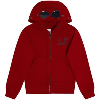 CP COMPANY Boy'S Goggle Zip Hoodie Kids Zip Hoodies Ketchup 560 for sale