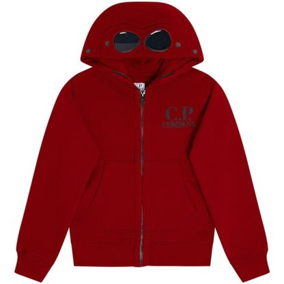 CP COMPANY Boy'S Goggle Zip Hoodie Kids Zip Hoodies Ketchup 560 for sale