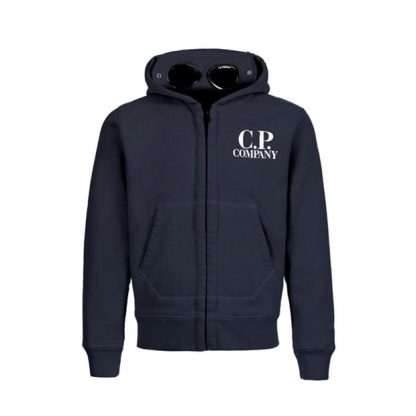 CP COMPANY Boy'S Goggle Zip Hoodie Kids Zip Hoodies Navy 888 for sale