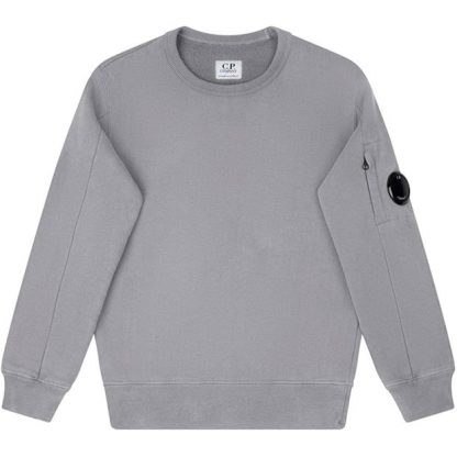 CP COMPANY Boy'S Lens Crew Sweatshirt Kids Crew Sweaters Grey M93 for sale