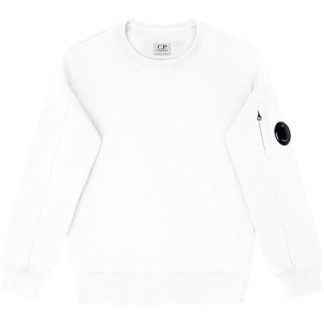 CP COMPANY Boy'S Lens Crew Sweatshirt Kids Crew Sweaters White 103 for sale