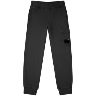 CP COMPANY Boy'S Lens Fleece Jogging Bottoms Kids Closed Hem Fleece Jogging Bottoms Black 999 for sale