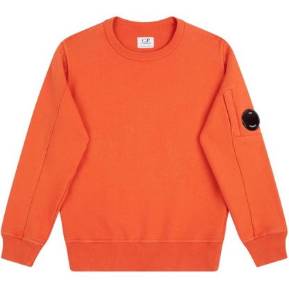 CP COMPANY Boy'S Lens Fleece Sweatshirt Kids Hrvst Pmpkn 439  for sale