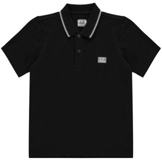 CP COMPANY Boy'S Logo Polo Shirt Kids Short Sleeve Polos Black 60100 for sale