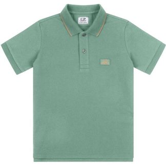 CP COMPANY Boy'S Logo Polo Shirt Kids Short Sleeve Polos Grn Bay 30520 for sale