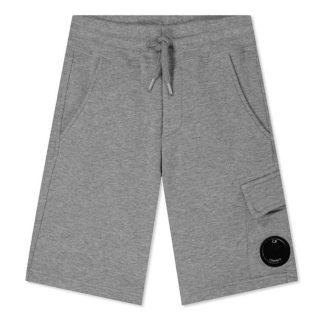 CP COMPANY Boys' Lens Fleece Cargo Shorts Kids Fleece Shorts Grey M93 for sale