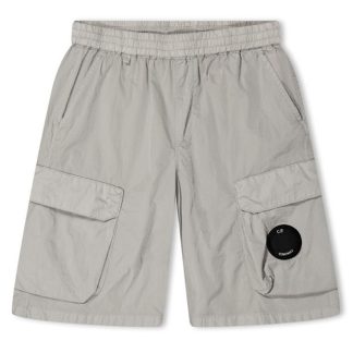 CP COMPANY Boys Lens Fleece Shorts Kids Fleece Shorts Driz Gry 60393 for sale