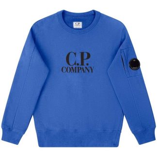 CP COMPANY Boys Lens Logo Sweatshirt Kids Crew Sweaters Riviera 818 for sale