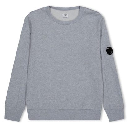 CP COMPANY Boys Lens Sweatshirt Kids Crew Sweaters Grey 60926 for sale