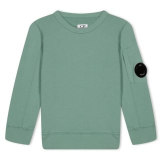 CP COMPANY Boys Lens Sweatshirt Kids Crew Sweaters Grn Bay 30520 for sale