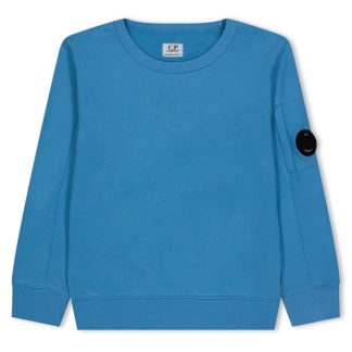 CP COMPANY Boys Lens Sweatshirt Kids Crew Sweaters Ngra Blue 40631 for sale