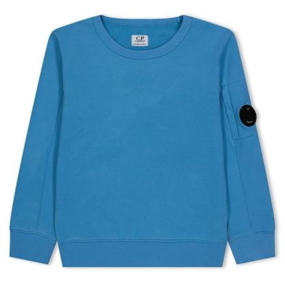 CP COMPANY Boys Lens Sweatshirt Kids Crew Sweaters Ngra Blue 40631 for sale