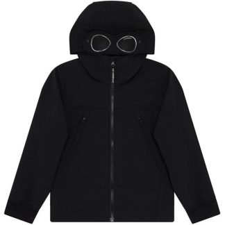 CP COMPANY Boys Softshell Goggle Hooded Jacket Kids Softshell Jackets Grpe Grn 31233 for sale