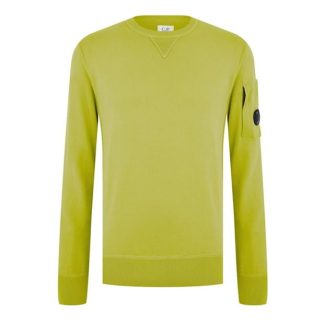 CP COMPANY Brushed & Emerized Sweatshirt Men Crew Sweaters Golden Palm 249 for sale