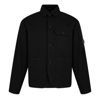 CP COMPANY CP Gab Shirt Sn42 Men Overshirts Black 999 for sale