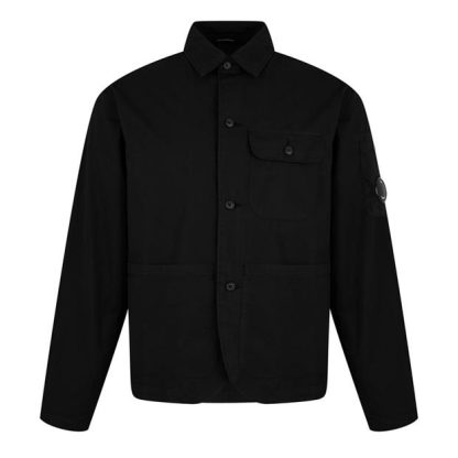 CP COMPANY CP Gab Shirt Sn42 Men Overshirts Black 999 for sale