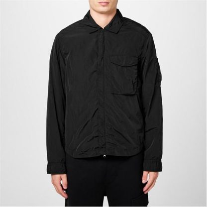 CP COMPANY Chrome-R Overshirt Men Overshirts Black 999 for sale