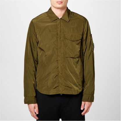 CP COMPANY Chrome-R Overshirt Men Overshirts Ivy Green 683 for sale