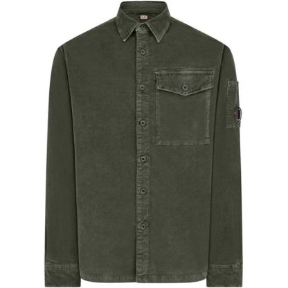 CP COMPANY Corduroy Shirt Men Cord Shirts - Long Sleeve Grape Leaf 674 for sale