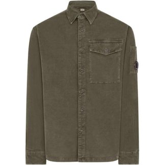 CP COMPANY Corduroy Shirt Men Cord Shirts - Long Sleeve Walnut 359 for sale