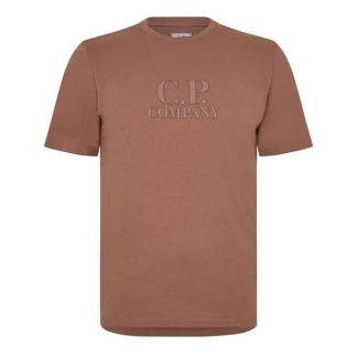 CP COMPANY Cp 30/1 Jersey Emb L Sn34 Men Regular Fit T-Shirts Cedar Wood 476 for sale