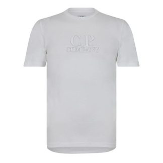 CP COMPANY Cp 30/1 Jersey Emb L Sn34 Men Regular Fit T-Shirts Gauze White 103 for sale