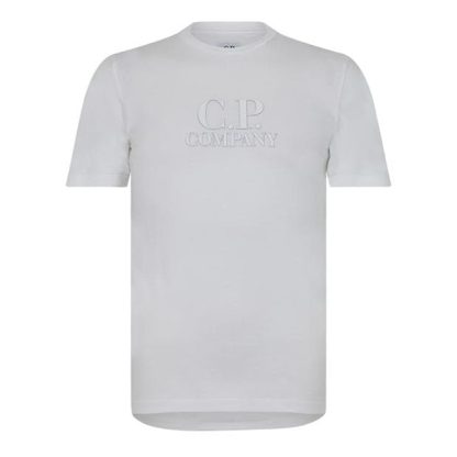 CP COMPANY Cp 30/1 Jersey Emb L Sn34 Men Regular Fit T-Shirts Gauze White 103 for sale