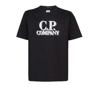 CP COMPANY Cp 30/1 Jrsy Lgo Prn Sn34 Men Regular Fit T-Shirts Black 999 for sale