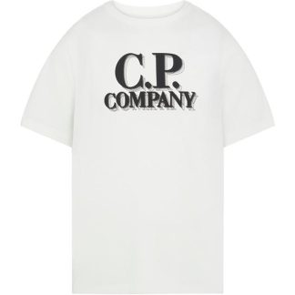 CP COMPANY Cp 30/1 Jrsy Lgo Prn Sn34 Men Regular Fit T-Shirts Gauze White 103 for sale