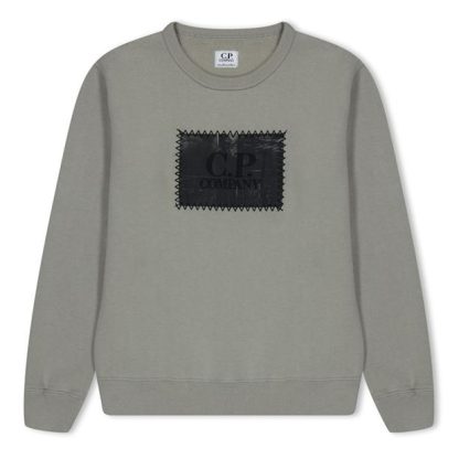 CP COMPANY Cp Camo Box Sweat Jn34 Kids Crew Sweaters Silver Sage 335 for sale