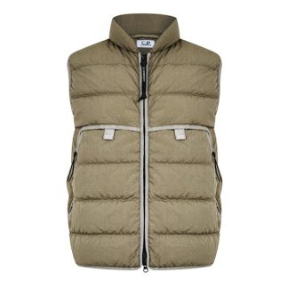 CP COMPANY Cp Chrome Dwn Vest Sn34 Men Gilets - Heavyweight Silver Sage 335 for sale