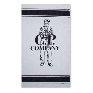 CP COMPANY Cp Company Accessories - Beach Towel Unisex Gauze White 103  for sale