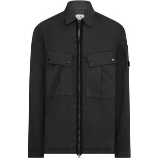 CP COMPANY Cp Company Flatt Nylon Overshirt Men Overshirts Black 999 for sale