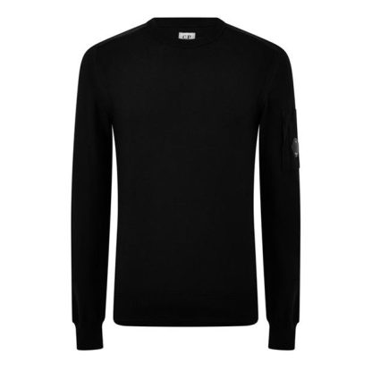 CP COMPANY Cp Company Knitwear - Crew Neck Men Jumpers Black 999 for sale