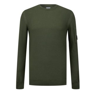 CP COMPANY Cp Company Knitwear - Crew Neck Men Jumpers Bronz Green 648 for sale