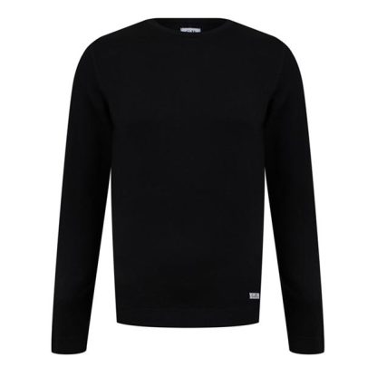 CP COMPANY Cp Company Knitwear - Crew Neck Men Knitted Tops Black 999 for sale