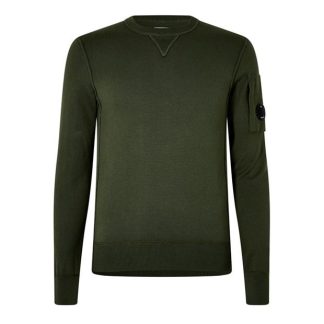 CP COMPANY Cp Company Knitwear - Crew Neck Men Knitted Tops Bronz Green 648 for sale