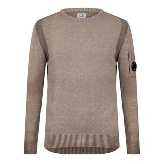 CP COMPANY Cp Company Knitwear - Crew Neck Men Knitted Tops Cobblestone 330 for sale