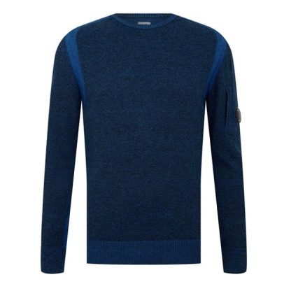 CP COMPANY Cp Company Knitwear - Crew Neck Men Knitted Tops Ttl Eclipse 888 for sale