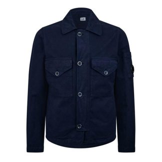 CP COMPANY Cp Company Overshirt - Men Overshirts Medval Blue 868 for sale