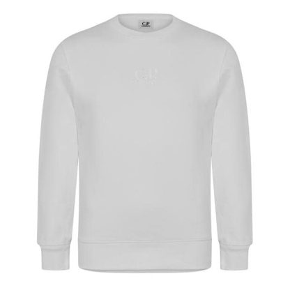 CP COMPANY Cp Company Sweatshirts - Crew Neck Men Crew Sweaters Gauze White 103 for sale