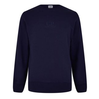 CP COMPANY Cp Company Sweatshirts - Crew Neck Men Crew Sweaters Medval Blue 868 for sale