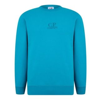 CP COMPANY Cp Company Sweatshirts - Crew Neck Men Crew Sweaters Tile Blue 825 for sale